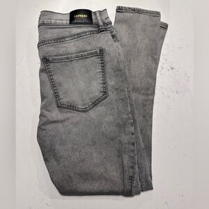 Express Women's Charcoal Gray Skinny Jeans